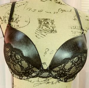 Victoria's Secret Leather Faux Push Up Bra 34D